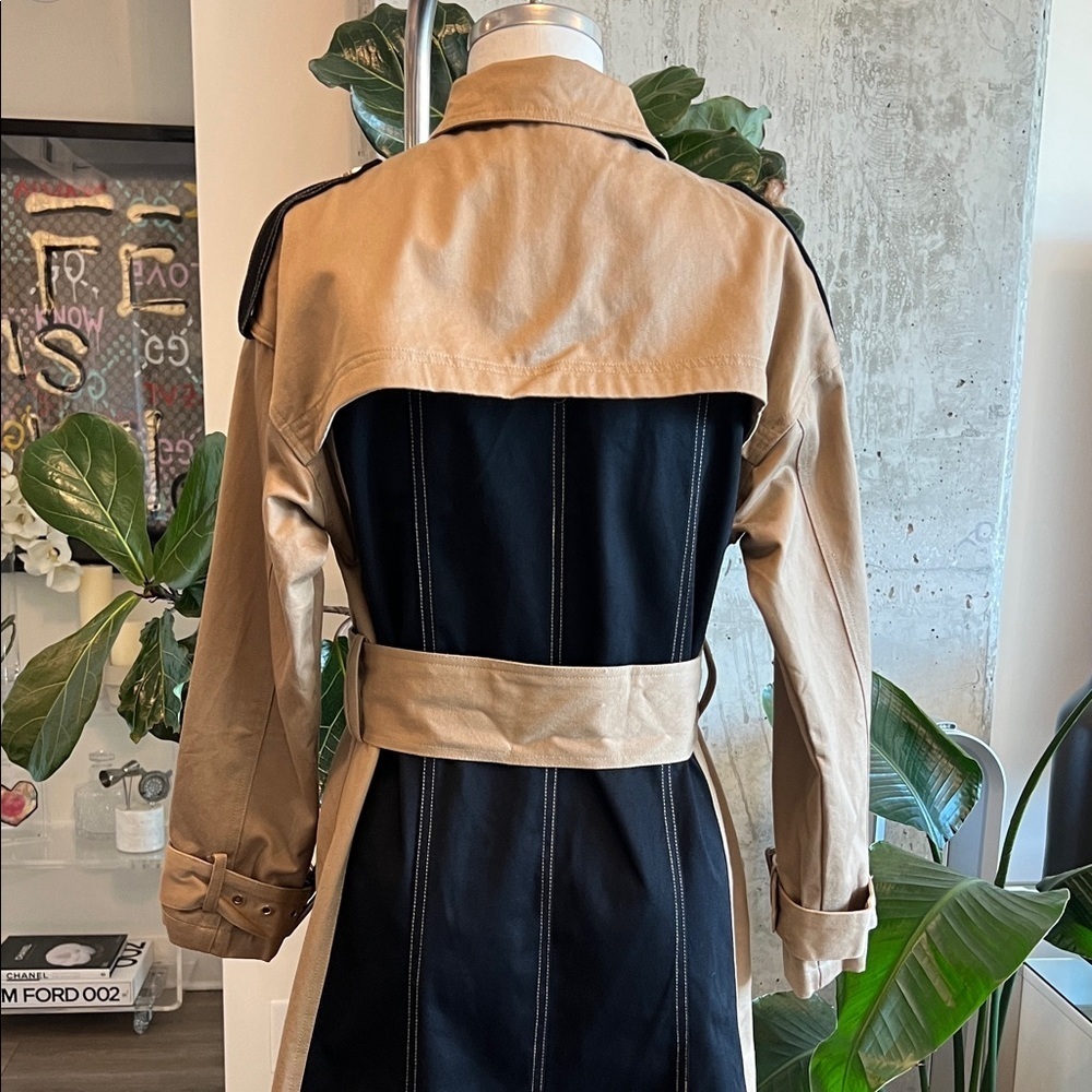 Karen Millen Black and Tan Utility Trench Coat - Picture 7 of 9